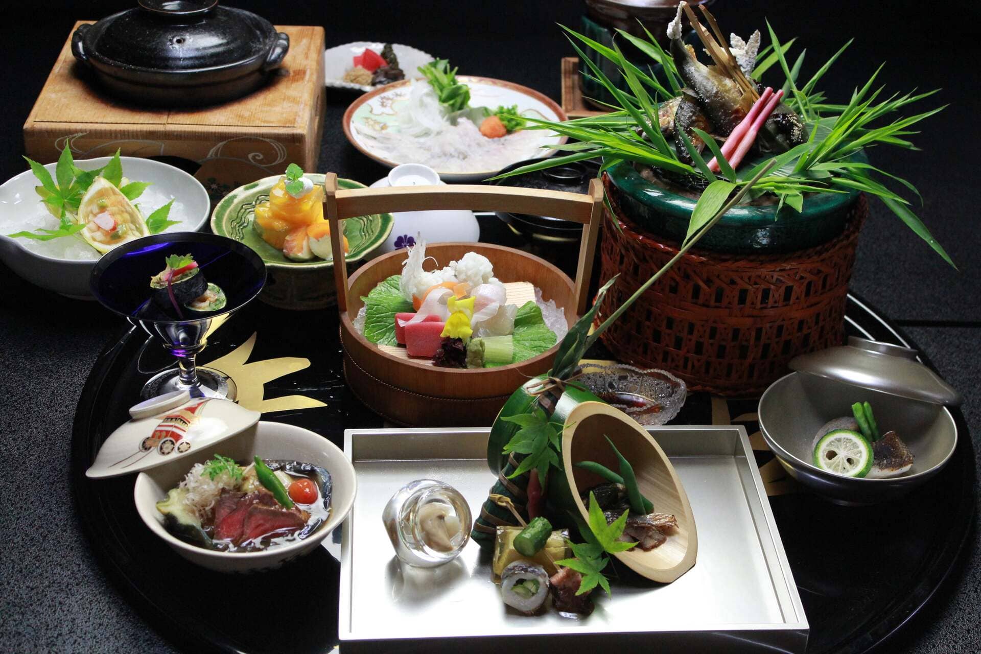 Kaiseki style dInner at Umemura in Kyoto Japan Kaiseki style dInner at Umemura in Kyoto, Japan