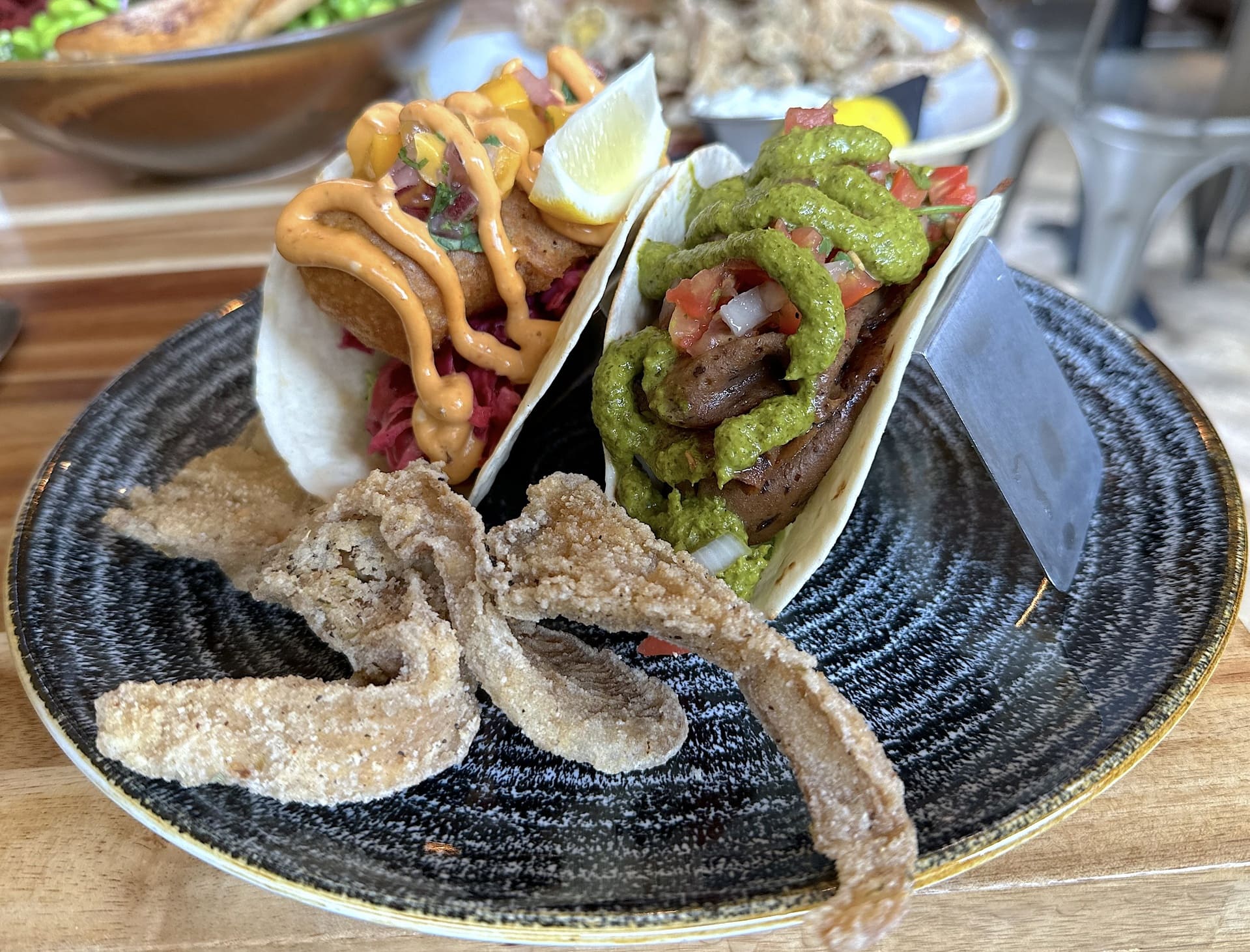 Oyster Kalamari and tacos Vegan Street calgary Oyster kalamari and tacos from Vegan Street are a local’s favourite in Calgary