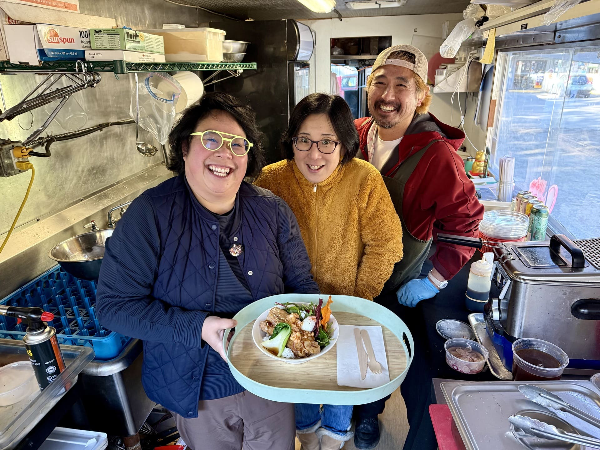 Vy Nguyen, Minako Nozawa and executive chef Motoharu Nozawa, Hide N Seek food truck