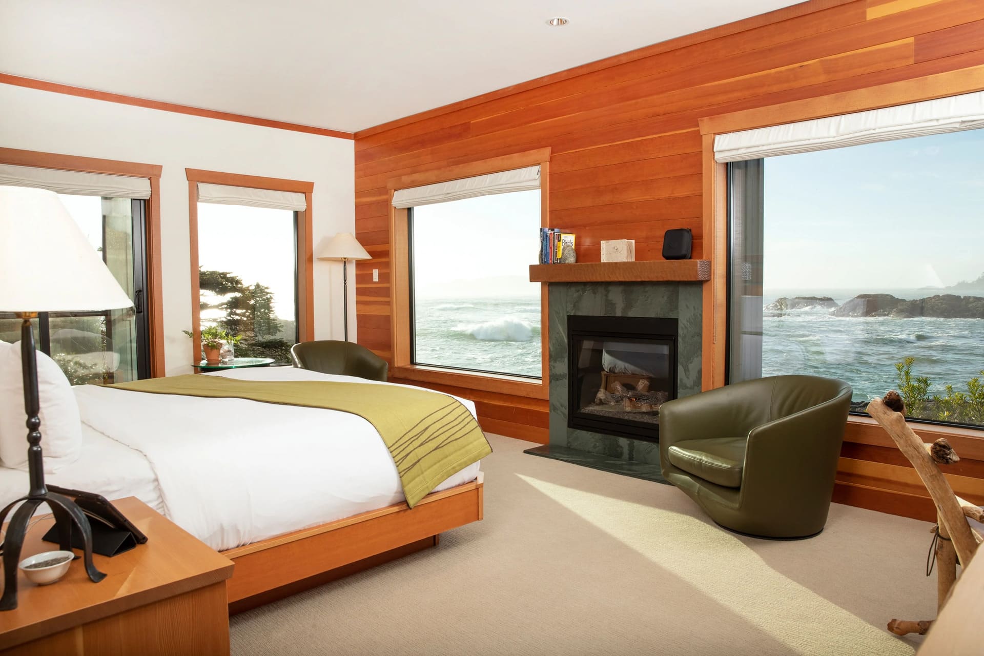 A Premier room in The Pointe building at the Wickaninnish Inn