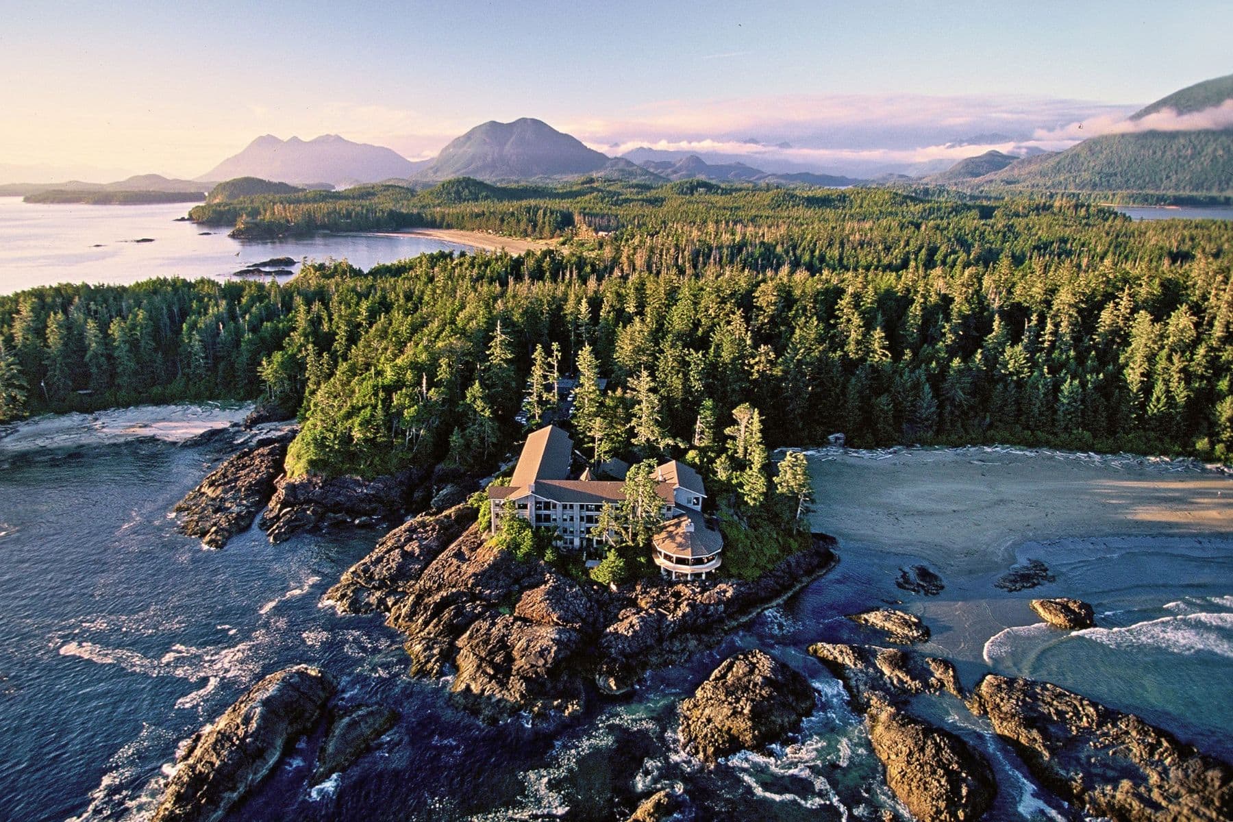 Sunset Aerial of Tofino