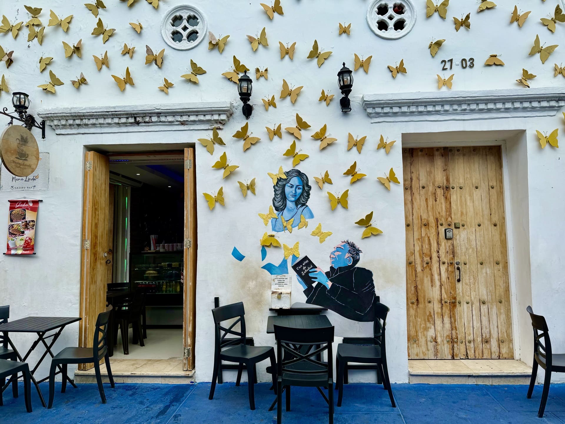 A mural in Getsemani honors Gabriel García Márquez