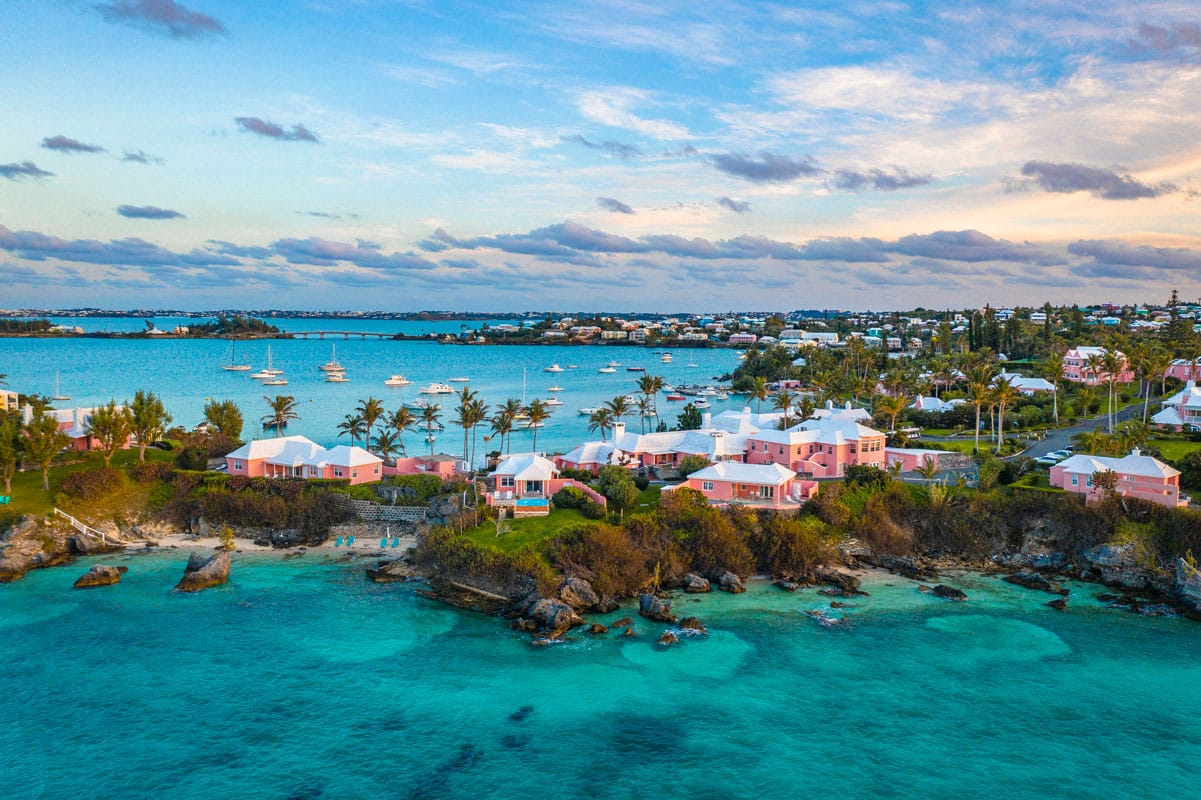 Cambridge Beaches Resort & Spa in Sandys Parish has vibrant pink cottage-style rooms and Jazz Age elegance