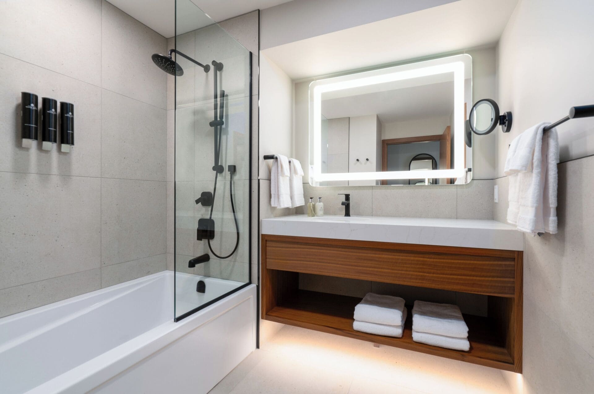 Bathroom inside Naturally Pacific Resort in Campbell River