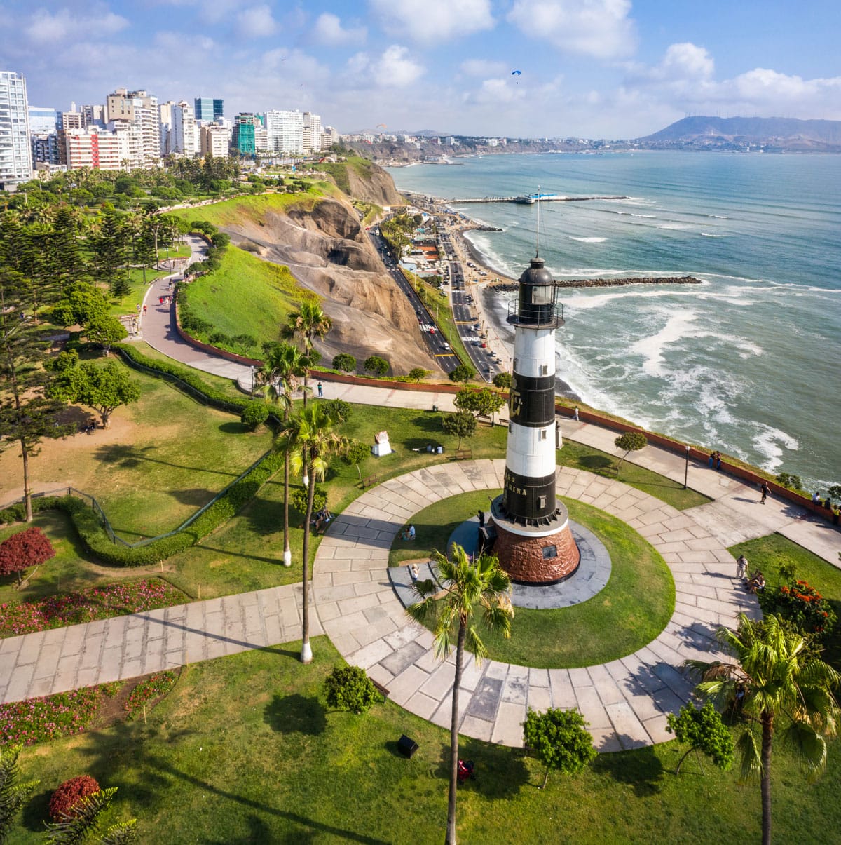 La Marina Lighthouse on the Malecón de Miraflores