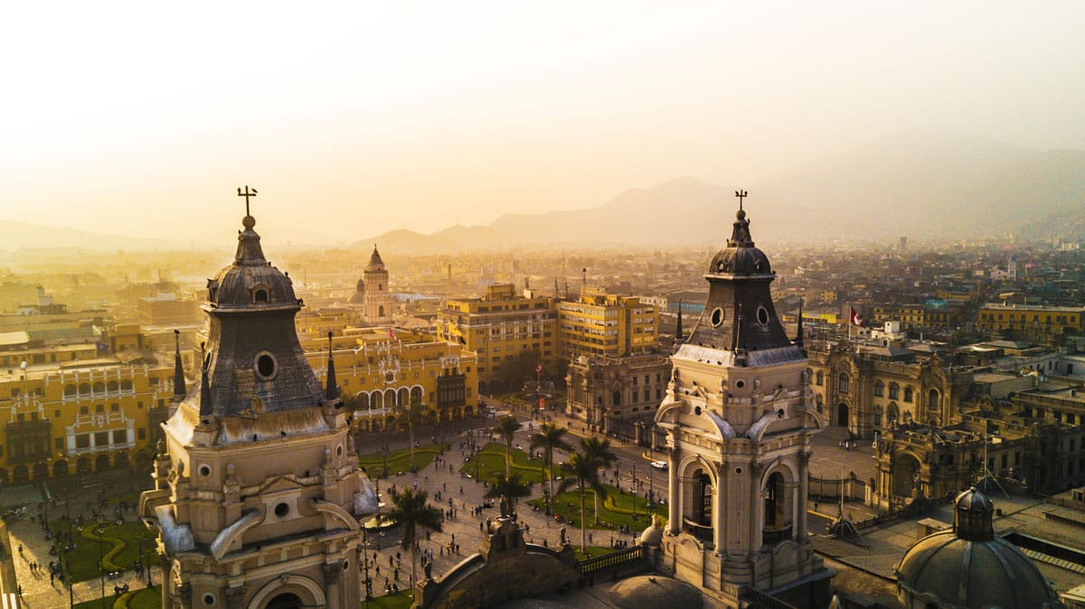The Plaza de Armas (or Plaza Mayor) is the historic heart of Lima