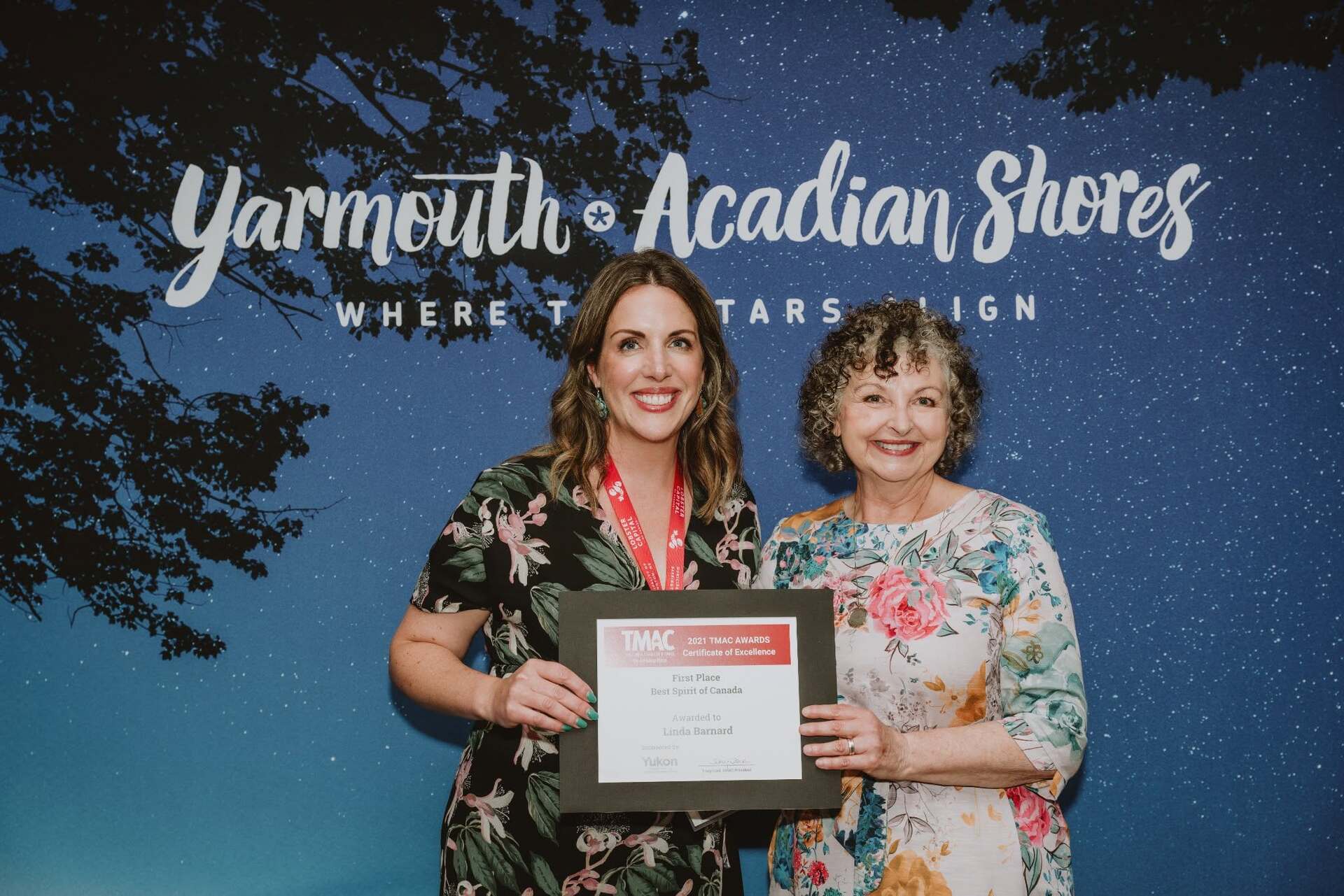 Linda Barnard 1st place Best Spirit of Canada Award